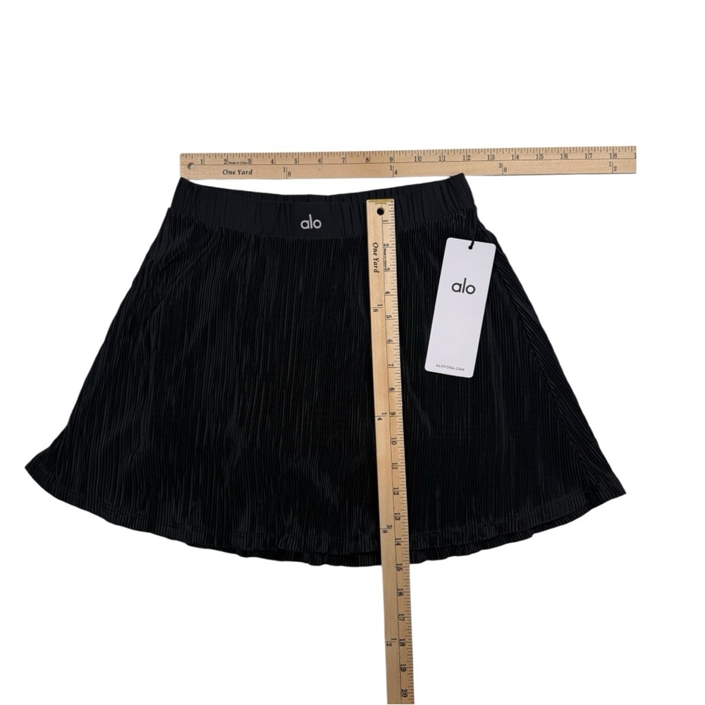 NWT ✨ Alo Yoga Micro Plisse Tennis Skirt Black Size X-Small - Picture 11 of 14